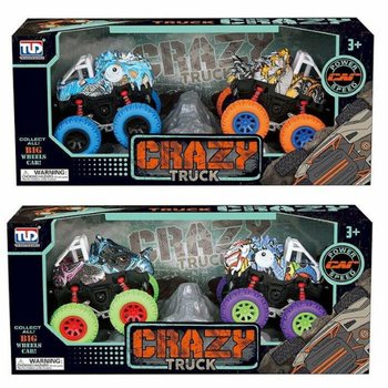 2-jų Dalių Inercinių Dinozaurų Monster Truck Rinkinys Prabangioje Dėžutėje