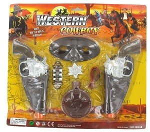 KAUBOJAUS ŽAIDIMŲ RINKINYS WESTERN (6 vnt.)
