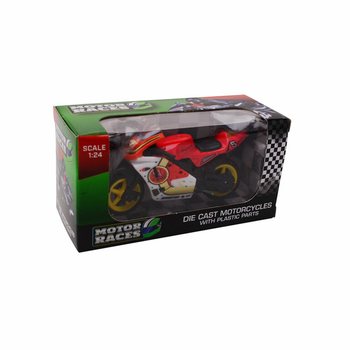 MOTOCIKLAS SUPER SPORT DIE CAST, 1:24 MASTELIO EKSPOZICIJOJE (24 vnt.)