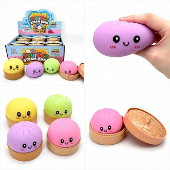 RAGE - Dideli mink&scaron;ti koldūnai (Squishy Dumplings) (Dydis 8.5 x 8.5 x 4.8 cm) - Viral 2026 Fidget Toy (12 vnt.)