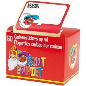 SINTERKLAAS DOVANŲ LIPDUKAI RULONE, 50 VNT. (10 pakuočių)