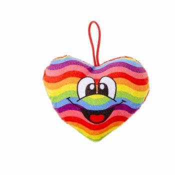 PLIUŠINĖ VAIVORYKŠTĖS ŠIRDELĖ SU SMILEY (24 vnt.)