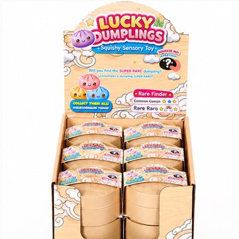 RAGE - LUCKY DUMPLINGS - Squishy Bun Dumplings DIDELI Matm. 8.5 x 8.5 x 4.8 cm - DISPLAY DĖŽUTĖJE (12 vnt.)