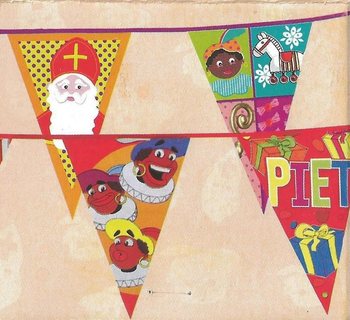 SINTERKLAAS VĖLIAVĖLIŲ GIRLIANDA 6 METRAI (5 vnt.)