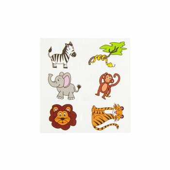 FUN TATTOOS &ndash; DŽIUNGLIŲ GYVŪNAI (96 vnt.)