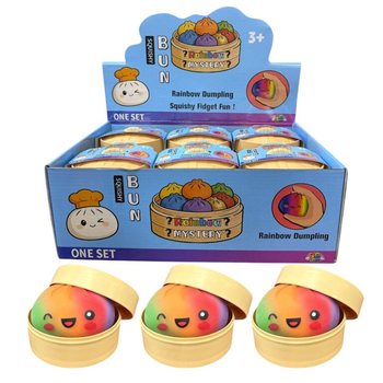 RAGE - RAINBOW Squishy Bun Dumplings DIDELI (8.5 x 8.5 x 4.8 Cm) - Žaislas 2026 (12 vnt.)