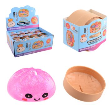 RAGE - Squishy SUGAR EDITION Bun Dumplings MAŽI (5.3 x 5.3 x 4.1 Cm) Viral 2026 Fidget Toy (24 vnt.)