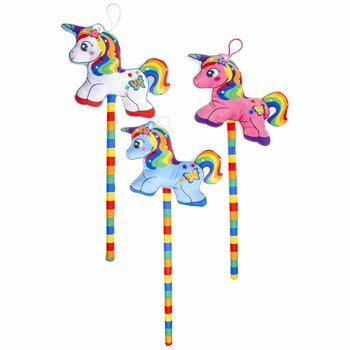 Pliu&scaron;inis vienaragis ant lazdelės - spalvų derinys (12 vnt.)
