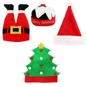 PRABANGUS LINKSMŲ KALĖDINIŲ KEPURIŲ RINKINYS - XMAS CAPS (6 vnt.)