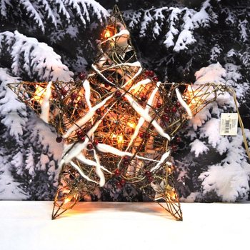 DIDELĖ ŠVIEČIANTI KALĖDINĖ ŽVAIGŽDĖ DEKORACIJA 45 CM (2 vnt.)
