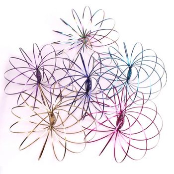 **RAGE 2018** Magic Rings / Flow Rings - Kinetinis 3D stebuklingas žiedas - MULTI COLOR | ANT KORTELĖS (10 vnt.)