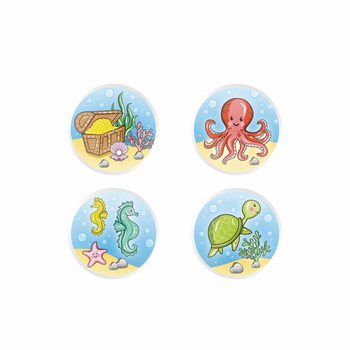 MIX SEA LIFE / JŪROS GYVŪNAI - ŠOKLŪS KAMUOLIUKAI Ø3.3 cm (100 vnt.)