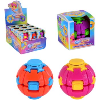 SPIN & POP FIDGET SPINNER KAMUOLIUKAS - SPIN SHIFT BALL - DISPLAY DĖŽUTĖJE (24 vnt.)