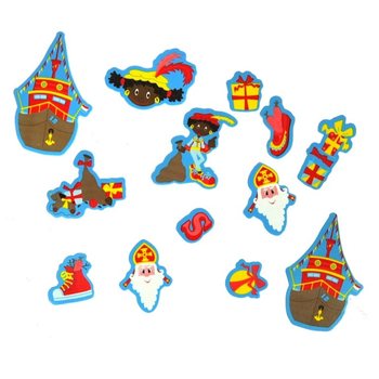 60 Putplasčio Lipdukų &bdquo;Sinterklaas ir Piet&ldquo; (3 rinkiniai)