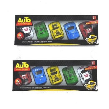 5 Miniatūriniai Pull-Back Automobiliukai Dėžutėje (3 vnt.)