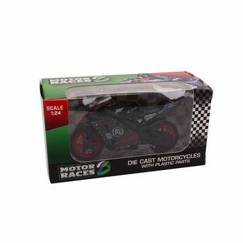 MOTOCIKLAS SUPER SPORT DIE CAST, 1:24 MASTELIO EKSPOZICIJOJE (24 vnt.)
