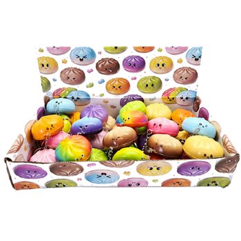 Madingi &bdquo;Squishy Dumplings&ldquo; raktų pakabukai - Įvairios spalvos - Ekspozicijoje (24 vnt.)