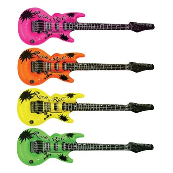 Pripučiama gitara &bdquo;Neon Mix&ldquo; - 95cm (12 vnt.)