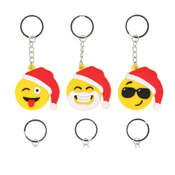 KALĖDINIAI SMILEY RAKTŲ PAKABUKAI (12 vnt.)