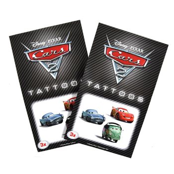 3 dalių vaikiškų tatuiruočių rinkinys Disney Cars 2 (50 vnt.)