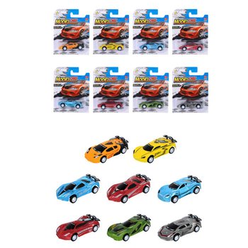 PATRAUKIAMI SPORTINIAI AUTOMOBILIUKAI (PULL BACK) ANT KORTELĖS - ĮVAIRIOS SPALVOS (12 vnt.)