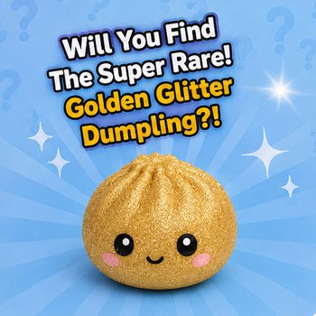 RAGE - Squishy SUGAR EDITION Bun Dumplings DIDELI (8.5 x 8.5 x 4.8 cm) - Viral 2026 Fidget žaislas (12 vnt.)