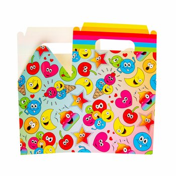 MENIU DĖŽUTĖ / &Scaron;VENTINĖ DOVANŲ DĖŽUTĖ SMILEY 14x10x17 cm (12 vnt.)