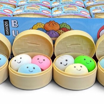 RAGE - Squishy MINI&rsquo;S EDITION Mink&scaron;ti Koldūnai Dumplings MAŽI (5.3 x 5.3 x 4.1 cm) Viral 2026 Fidget Toy (24 vnt.)
