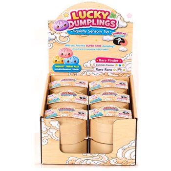 RAGE - LUCKY DUMPLINGS - Squishy Bun Dumplings DIDELI Matm. 8.5 x 8.5 x 4.8 cm - DISPLAY DĖŽUTĖJE (12 vnt.)