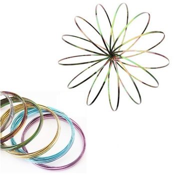 **RAGE 2018** Magic Rings / Flow Rings - Kinetinis 3D stebuklingas žiedas - MULTI COLOR | ANT KORTELĖS (10 vnt.)