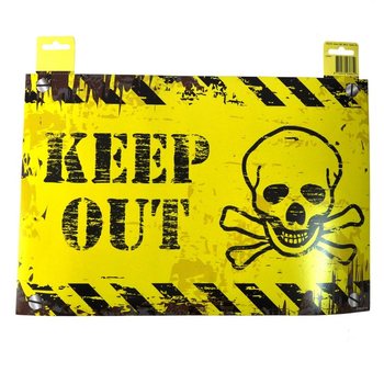DEKORATYVINĖ DURŲ LENTELĖ - "DANGER" / "KEEP OUT" (12 vnt.)