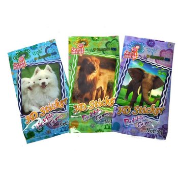 3D lipdukai su kramtomąja guma (36 vnt.)