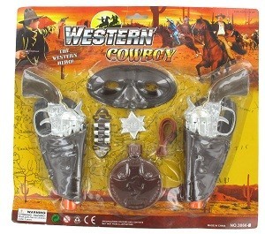 KAUBOJAUS ŽAIDIMŲ RINKINYS WESTERN (6 vnt.)