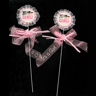 Gimtadienio Pyrago Smeigtukas - It's a Girl (12 vnt.)
