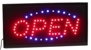 LED REKLAMINĖ IŠKABA - OPEN 2 SPALVOS