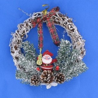 MAŽA PRABANGI KALĖDINĖ DURŲ PAKABA SU SNIEGO EFEKTU