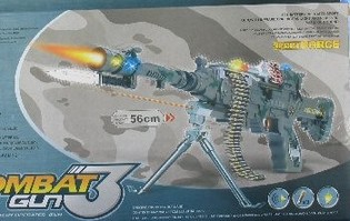 Žaislinis automatas Combat su &scaron;viesomis ir garsais - 56 cm