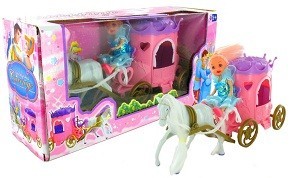 Princesės Karieta su Žirgu - Žaislų Rinkinys B2B