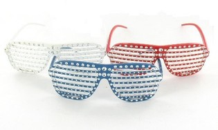 Shutter Shades Akiniai su Bling Bling (10 vnt.)