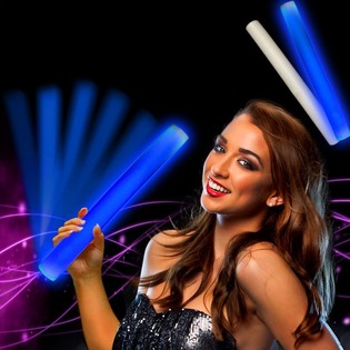 LED Putplasčio Lazdelė Mėlyna - Party Stick (24 vnt.)
