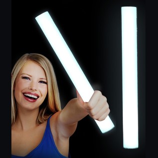 LED Putplas io &Scaron;vie ianti Lazdel  Vienaspalv  - Party lazdel  - BALTA (24 vnt.)