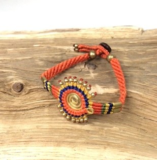 HANDMADE ORIGINALS Apyrankė Oranžinė/Ruda (1 vnt.)