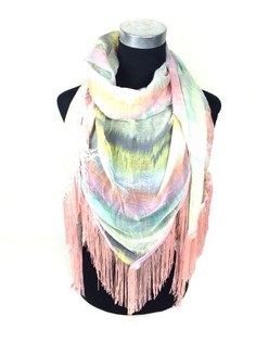 Mėtų/Rožinės Spalvos &Scaron;alikas su Kutais - Ibiza stiliaus (1 vnt.)