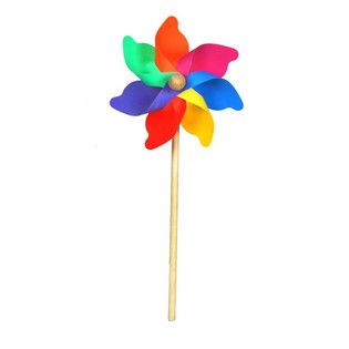 Tvrti mediniai vėjo malūnėliai 38 cm (12 vnt.)