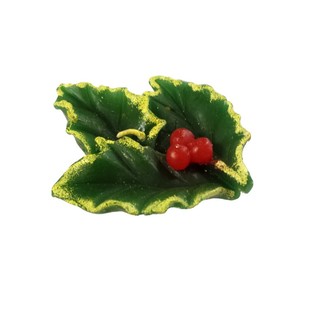 Kalėdinė žvakė - Bugienio lapas (5 vnt.)