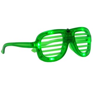 SHUTTER SHADES AKINIAI SU LED AP&Scaron;VIETIMU - SPALVA: ŽALIA (12 vnt.)