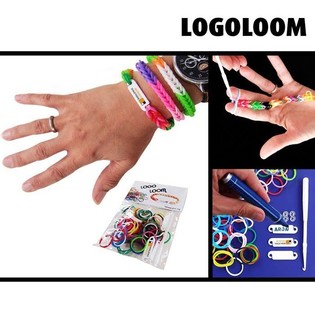 "LOGOLOOM" Apyrankių Gamybos Rinkinys su Etiketėmis (50 vnt.)