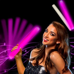 LED putplasčio lazdelė ROŽINĖ - Party lazdelė - 24 vnt.