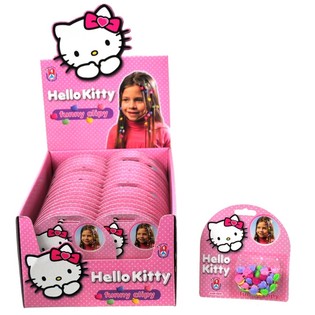 HELLO KITTY LINKSMI PLAUKŲ SEGTUKAI EKRANE (35 vnt.)