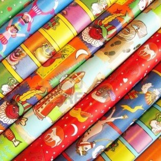 &Scaron;vento Mikalojaus Sinterklaas Pakavimo Popieriaus Rulonai 250 x 50 cm (5 vnt.)